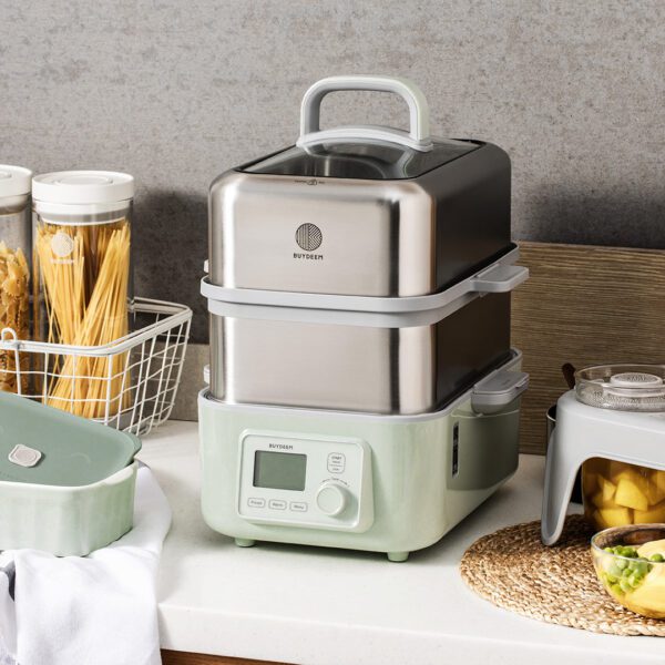 Stainless steel electric food steamer