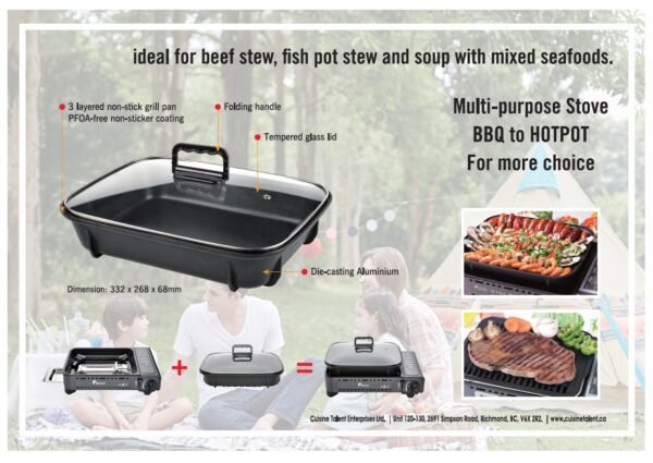 Multi-purpose stovetop BBQ grill pan