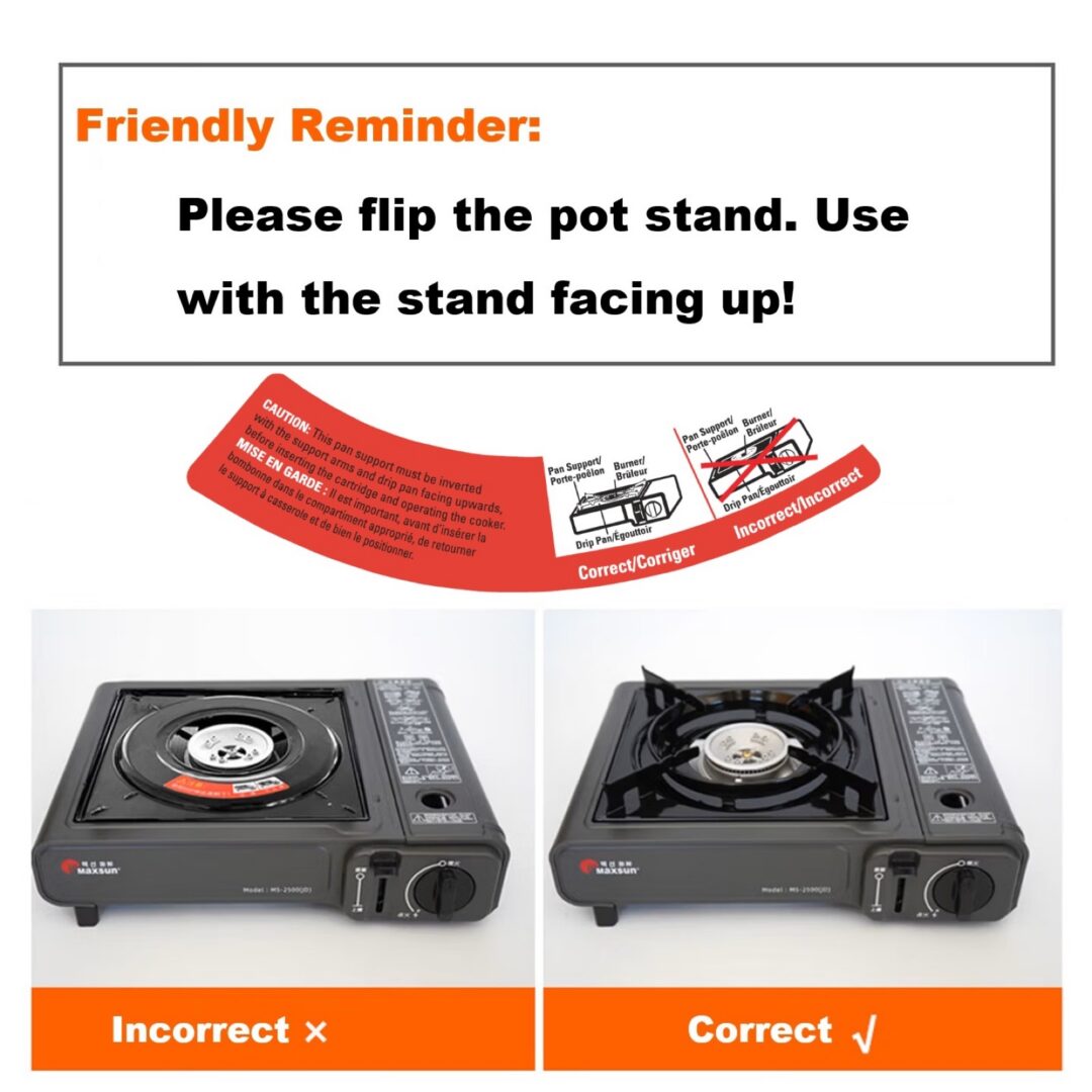 Correct upright orientation of the Maxsun MS-2500 pan support
