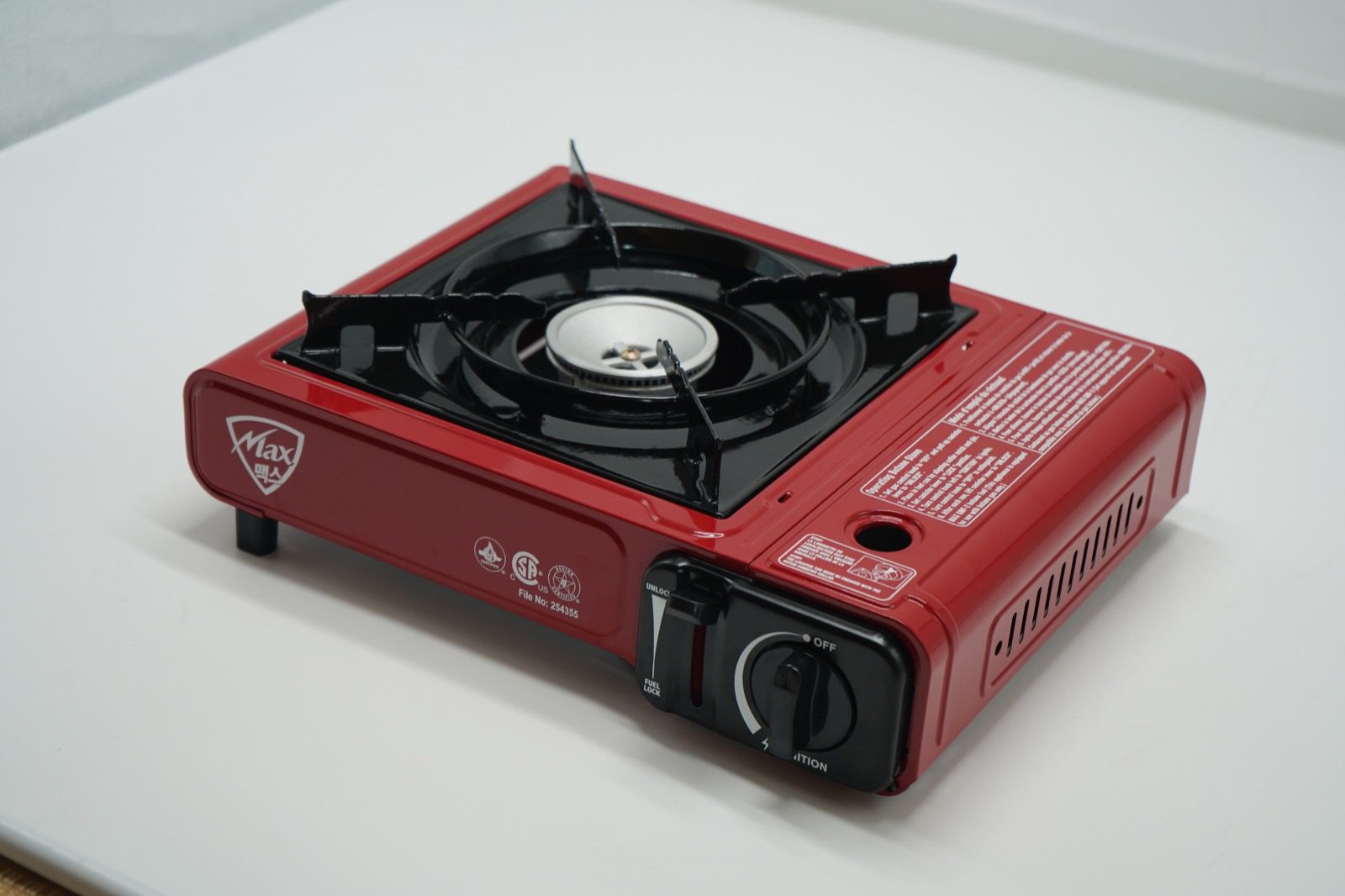 Maxsun MS-2500 red 8,000 BTU butane cassette stove