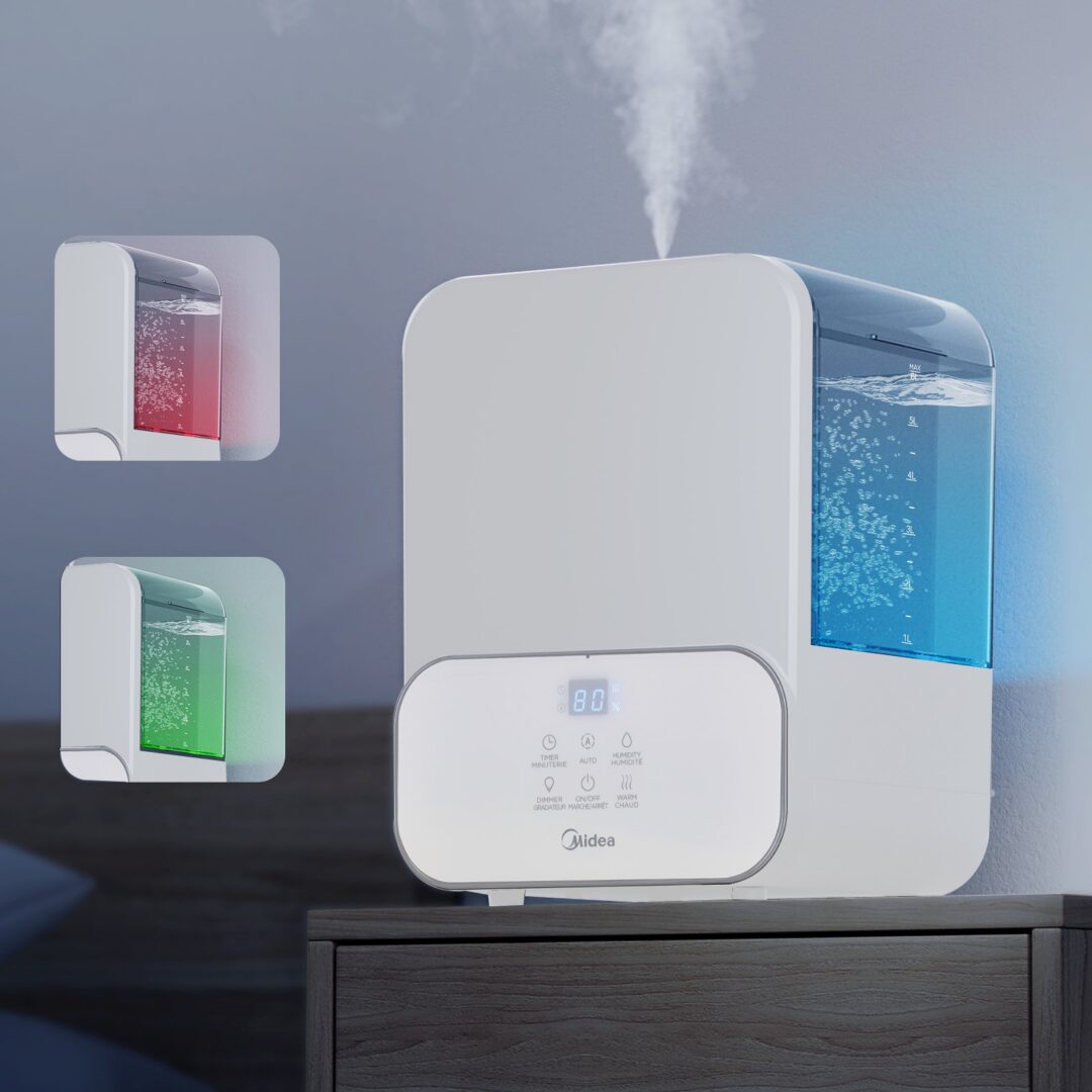 Midea SCK-3Q60B humidifier with three ambient light colours
