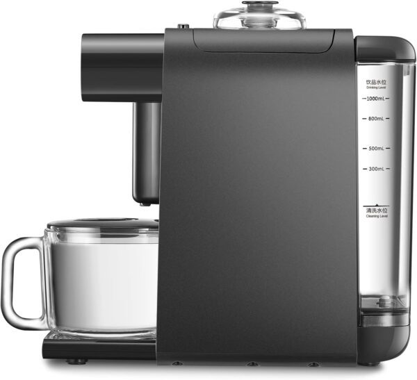 Black coffee maker with water tank