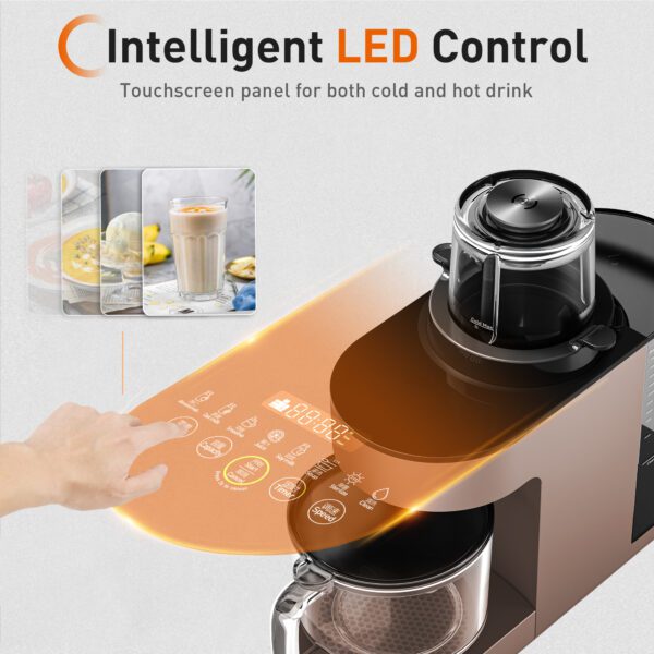 Touchscreen control for hot and cold drinks.