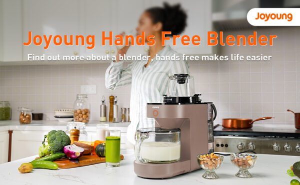 Hands-free blender makes plant milk.