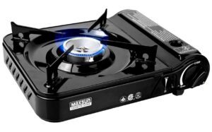 Black Maxsun portable cassette stove.