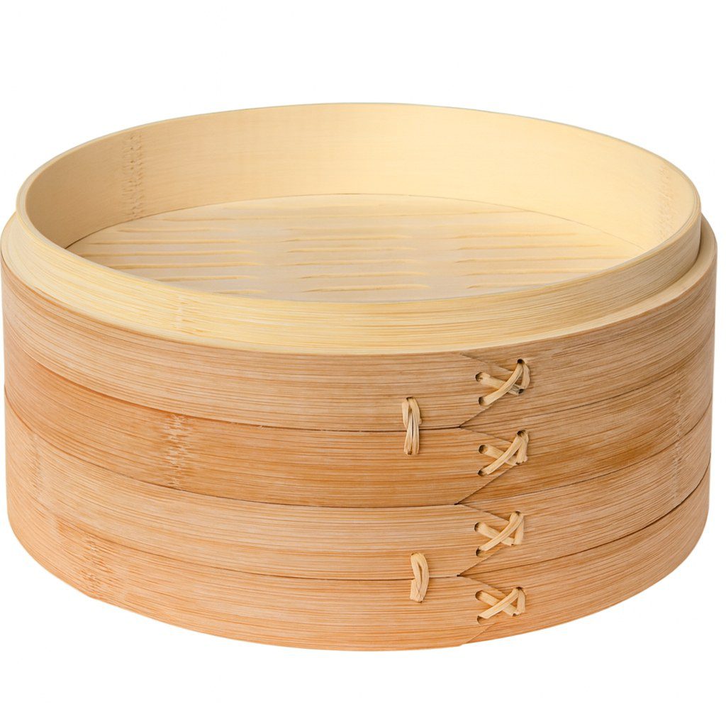 Bamboo Steamer Basket, 2-Tier with Lid - Image 2