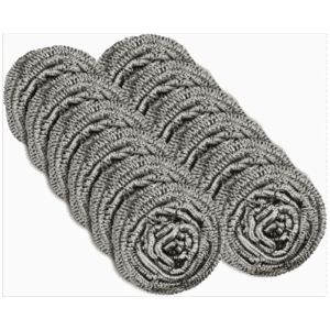 Platinum Crown Stainless Steel Scouring Sponges, 12 Pack