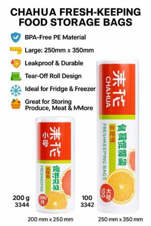 Chahua Food Storage Bags on Roll, 25 x 35 cm