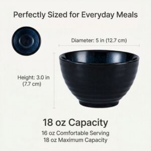 Cuisine Talent Japanese Style Ceramic Bowls, 5 in