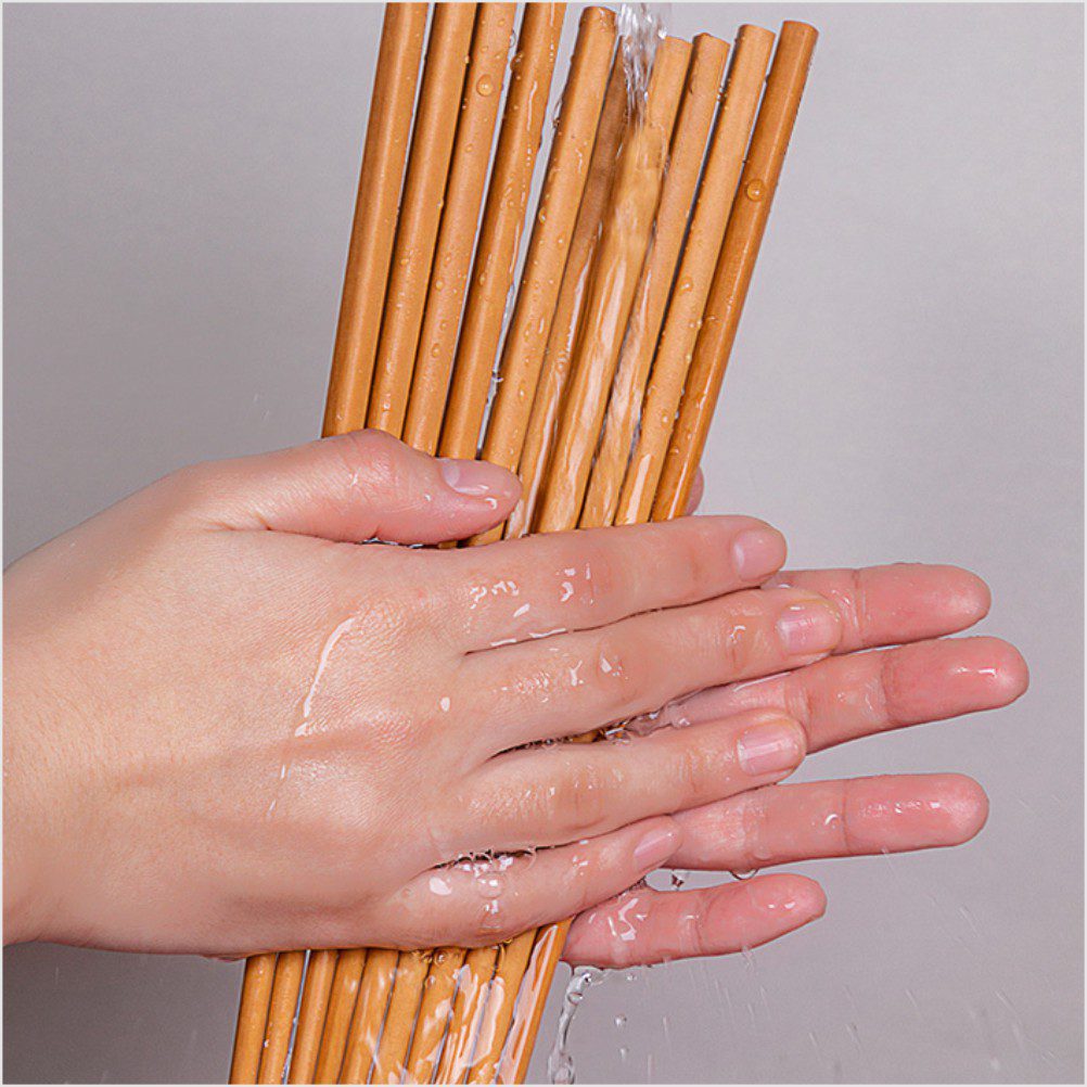 Hivelane Wood Fiber Chopsticks, 6 Pairs, C1736 - Image 4
