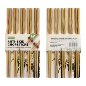 Hivelane Bamboo Chopsticks, 10 Pairs, 25 cm, C1178