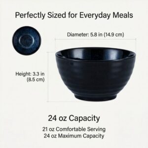 Cuisine Talent Japanese Style Ceramic Bowls, 5.8 in, 888334