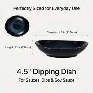 Cuisine Talent Japanese Style Oval Plates, 4.5 in, Set of 6