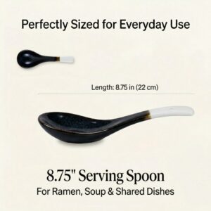 Cuisine Talent Japanese Style Soup Spoons, 8.75 in, Set of 4