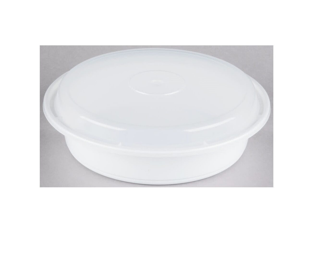 735W 32oz Round Microwaveable Food Containers - White