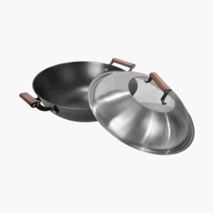 Hivelane Cast Iron Wok with Lid, 40 cm, C1576