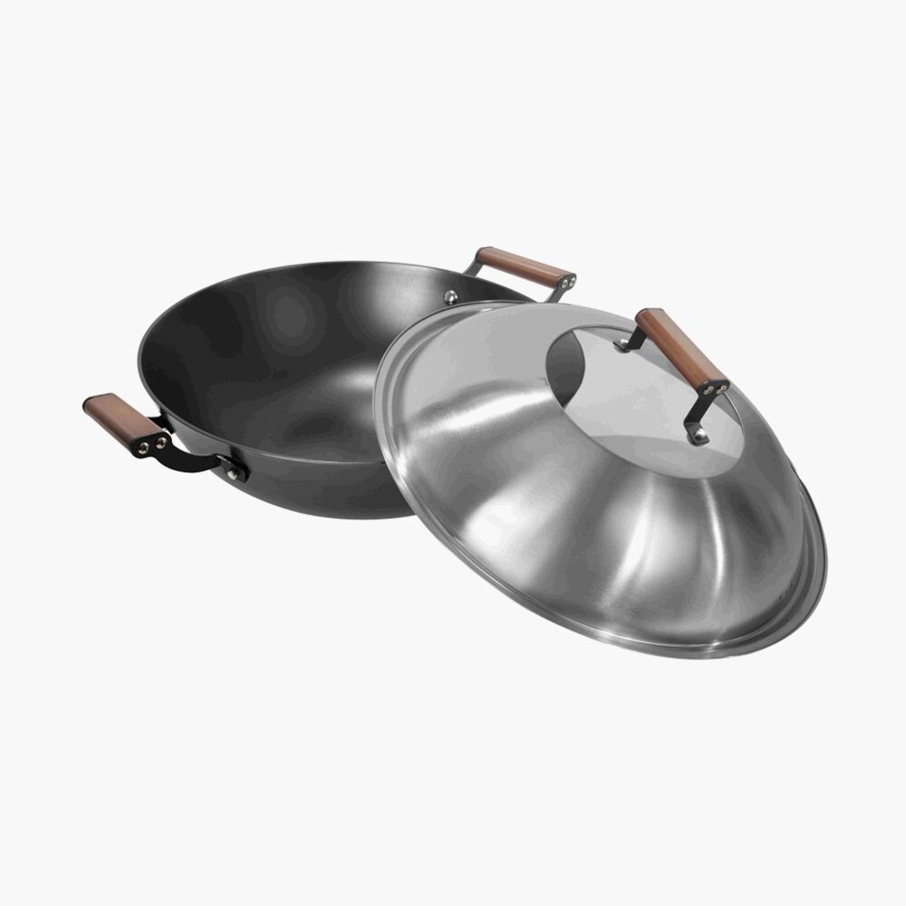 Hivelane Cast Iron Wok with Lid, 40 cm, C1576