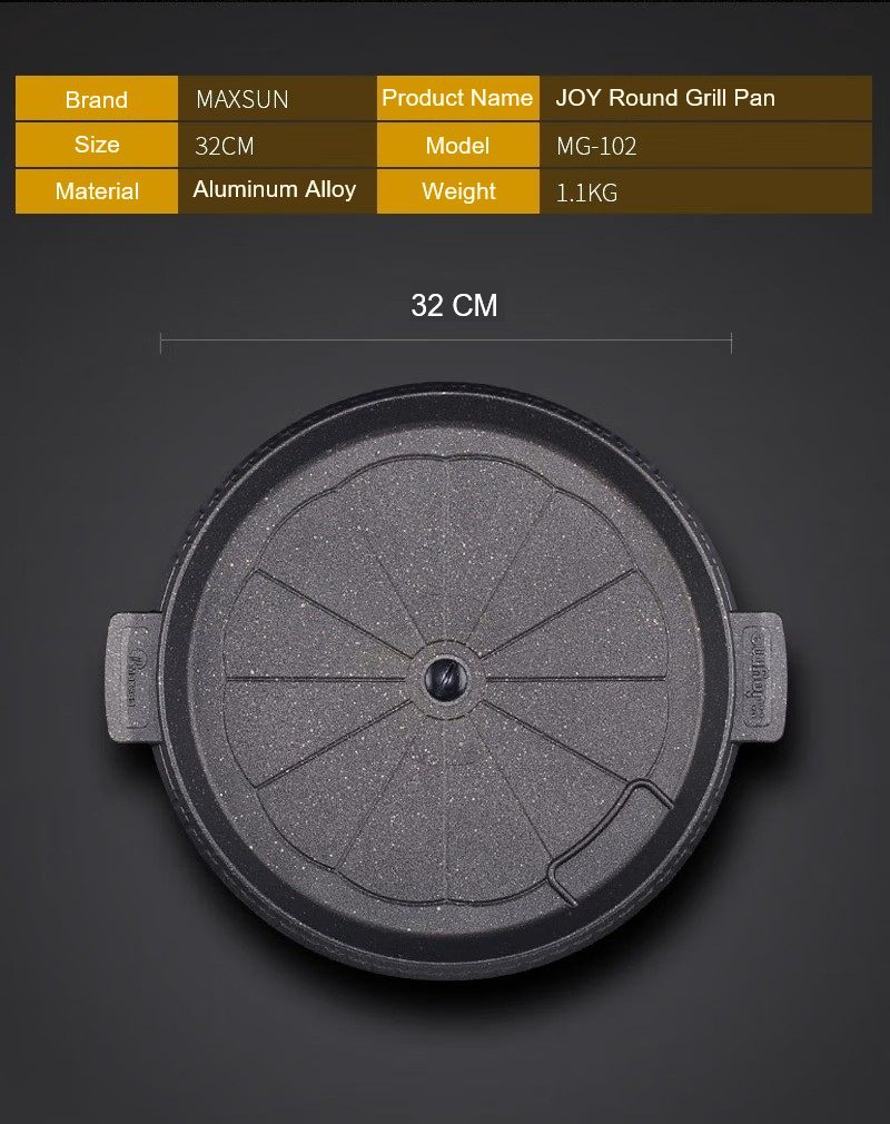 Maxsun MG-102C Non-Stick Korean BBQ Grill Pan - Image 4