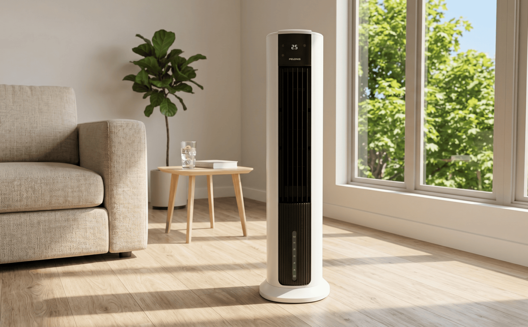 Pelonis AC120 air cooler in dry summer room