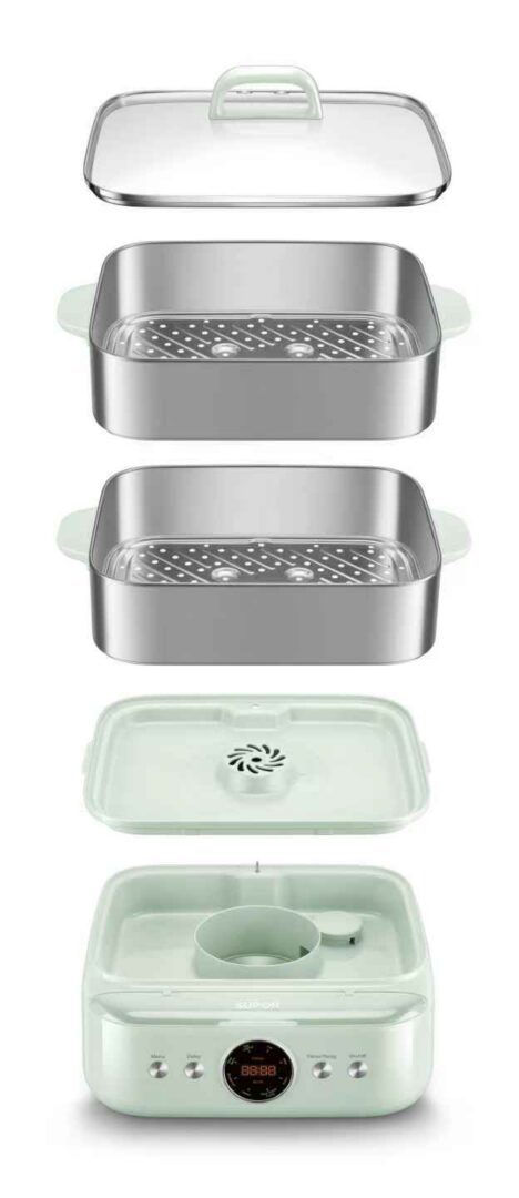 Supor SM30D21US 16L Electric Steamer - Dual-Tier, 1300W - Image 3