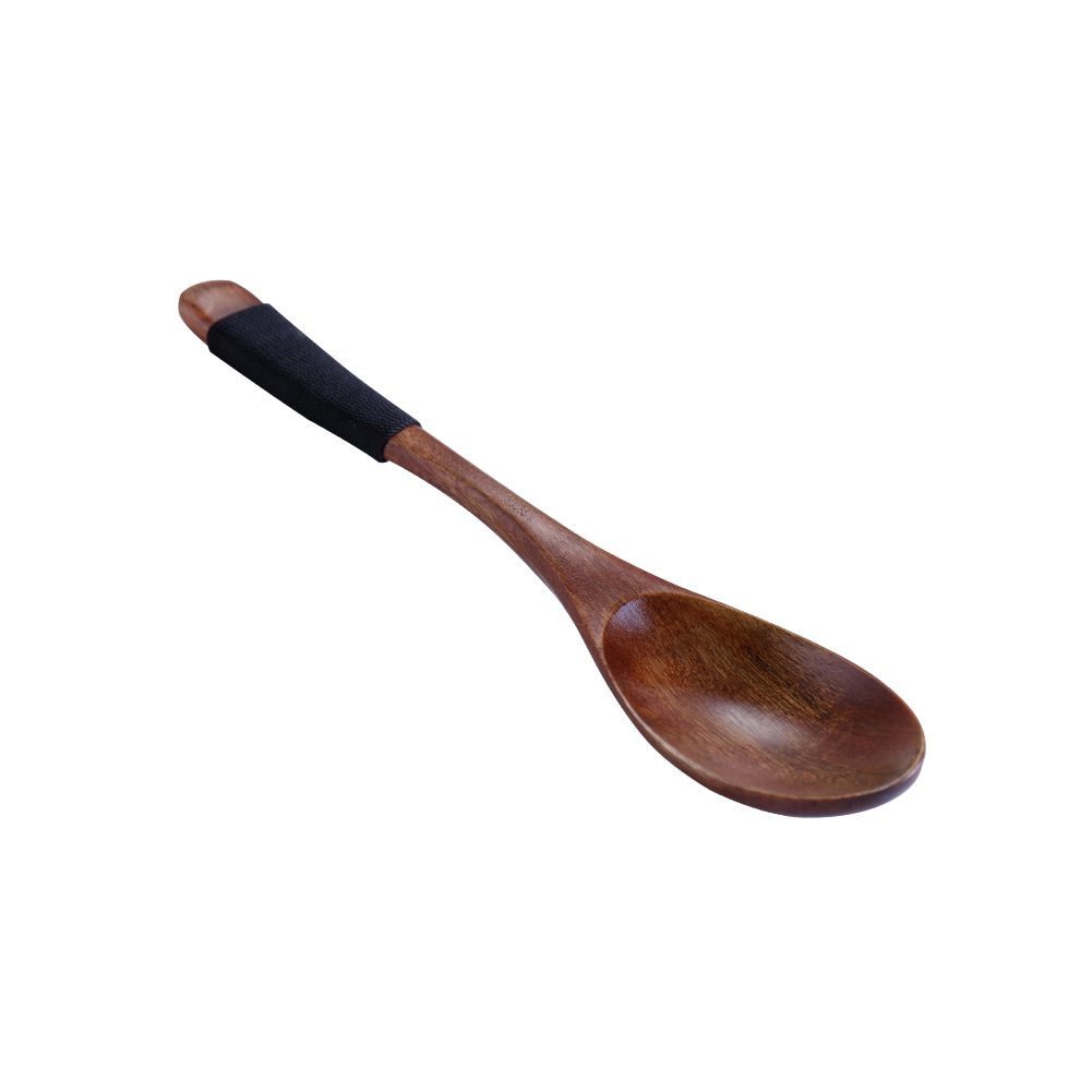 Hivelane Wrapped-Handle Wooden Spoon, 19 cm, C1286
