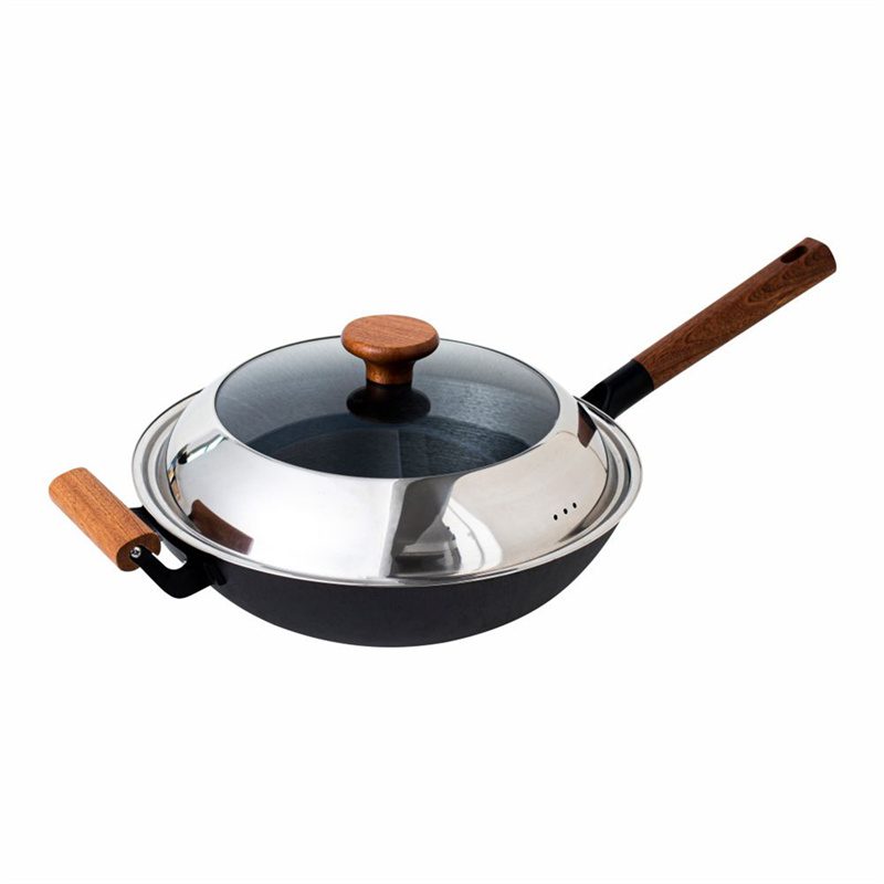Hivelane Cast Iron Wok 32 cm, C6076