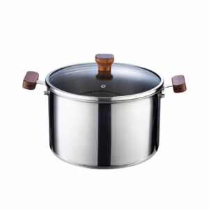 Hivelane 24 cm Tri-Ply Stainless Steel Stock Pot with Lid, C6214
