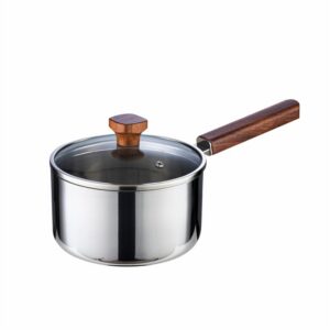 Hivelane 18 cm Tri-Ply Stainless Steel Milk Pot with Lid, C6213
