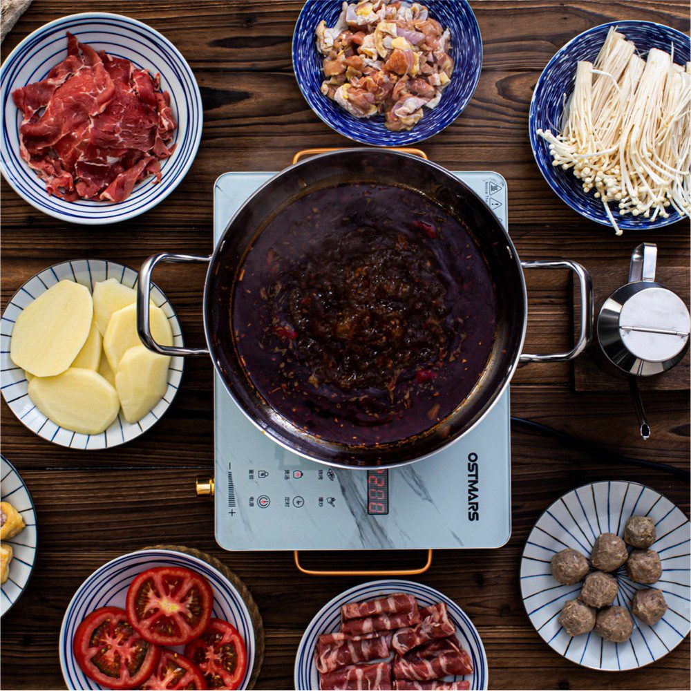 Hivelane 304 Stainless Steel 3-Layer Hot Pot, 28 cm, C6205 - Image 4