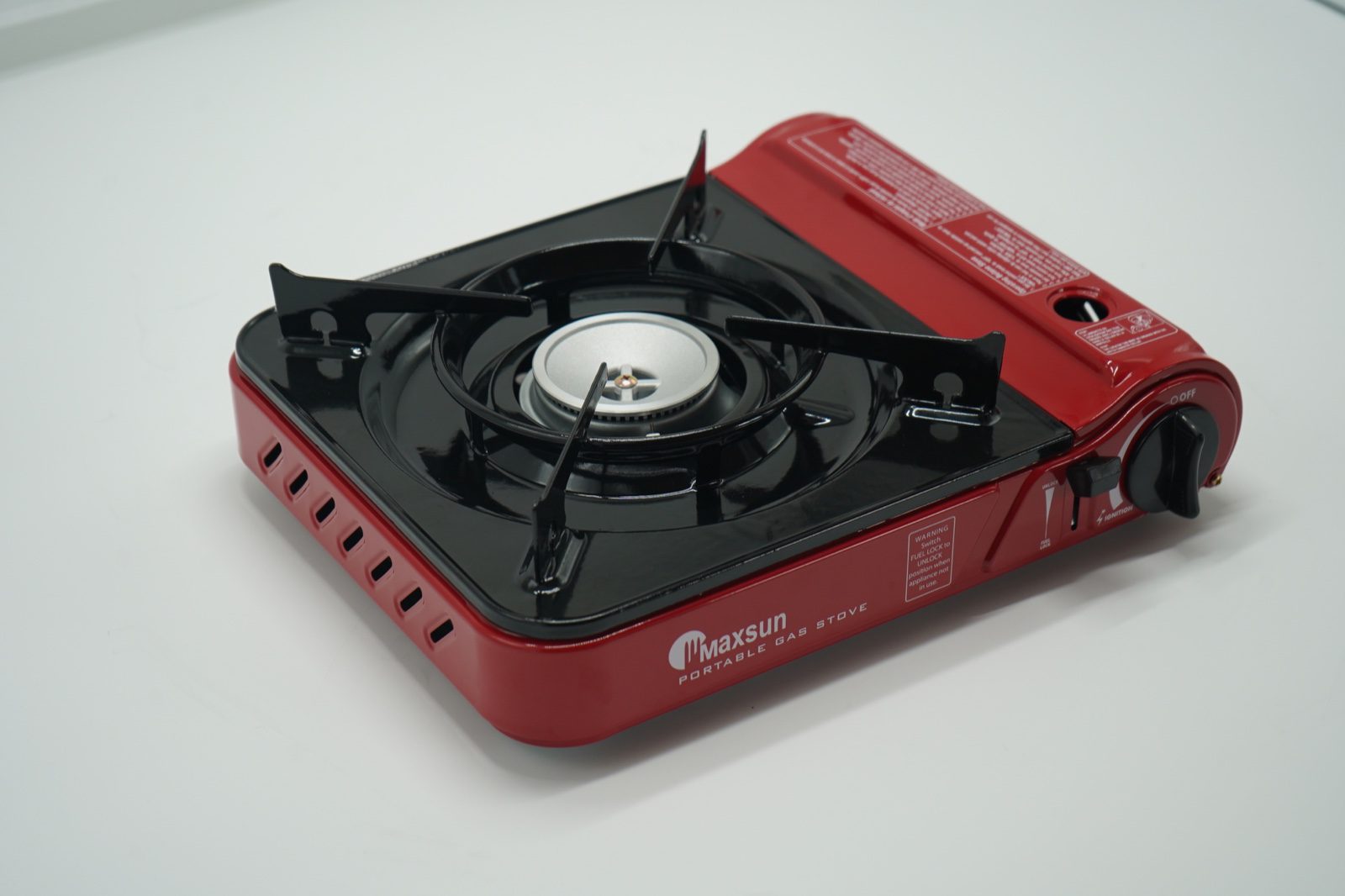 Red Maxsun MS-3800 LPG dual fuel portable stove