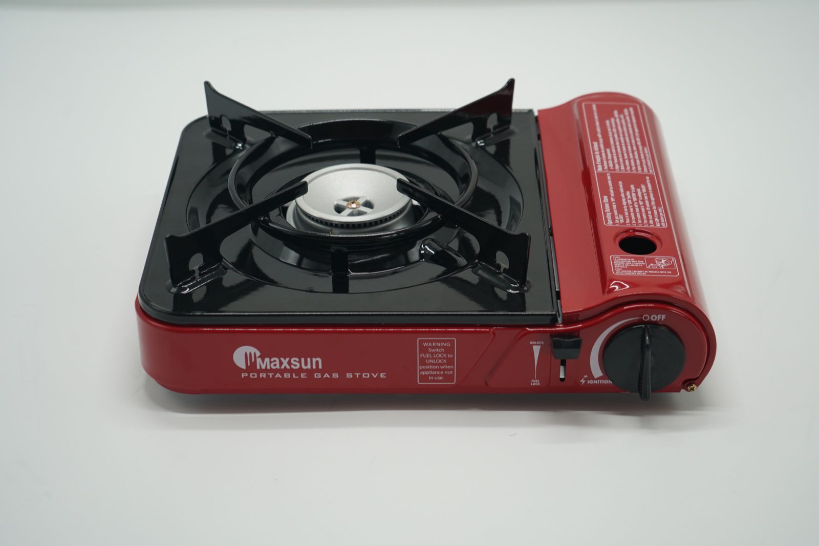 Front view of Maxsun MS-3800 LPG portable stove