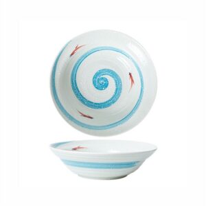 Hivelane Hand-Painted Japanese-Style Deep Plate, 7.5 in, C1909