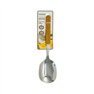 Hivelane 304 Stainless Steel Serving Spoon with Wood-Grain Handle, C1891