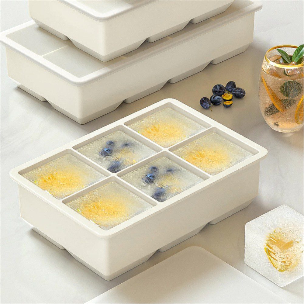 Hivelane Silicone 6-Compartment Ice Tray with Lid, C6166 - Image 3