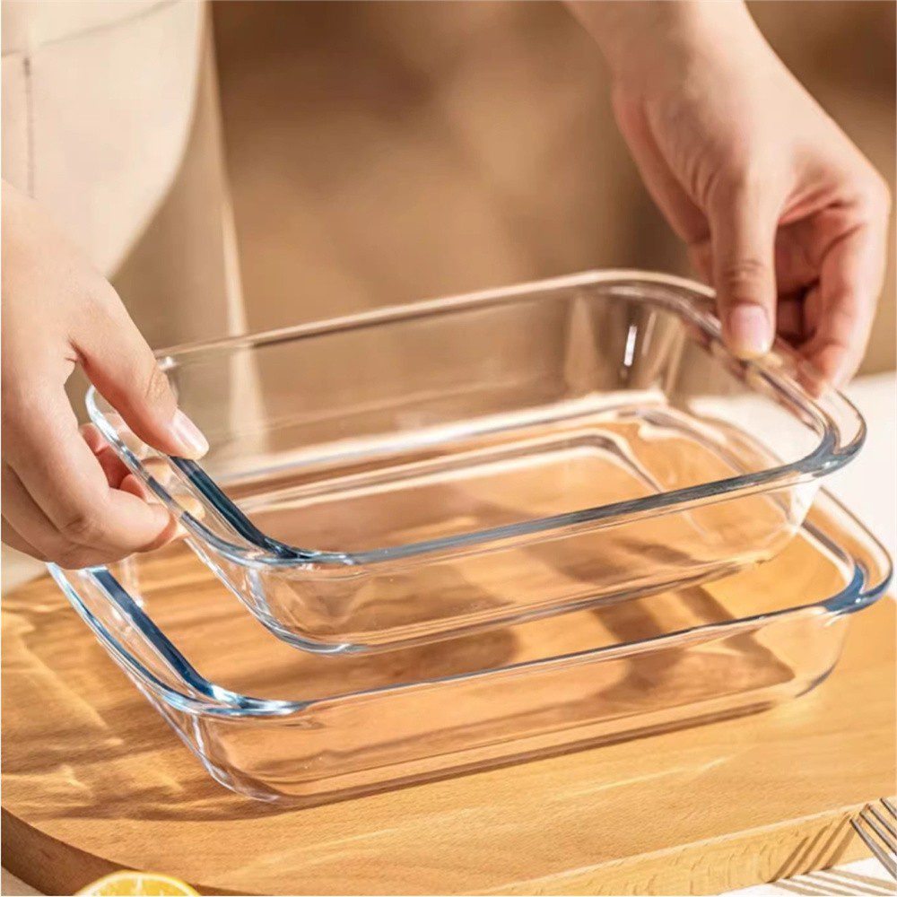 Hivelane Heat-Resistant Glass Baking Dish with Lid, C6198 - Image 4