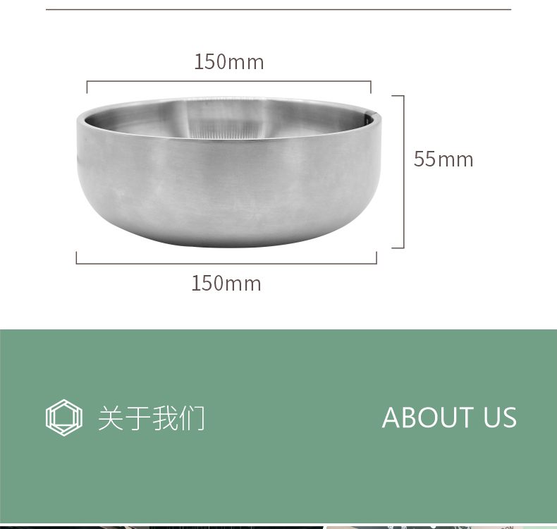Hivelane C1825 stainless steel bowl detail 12
