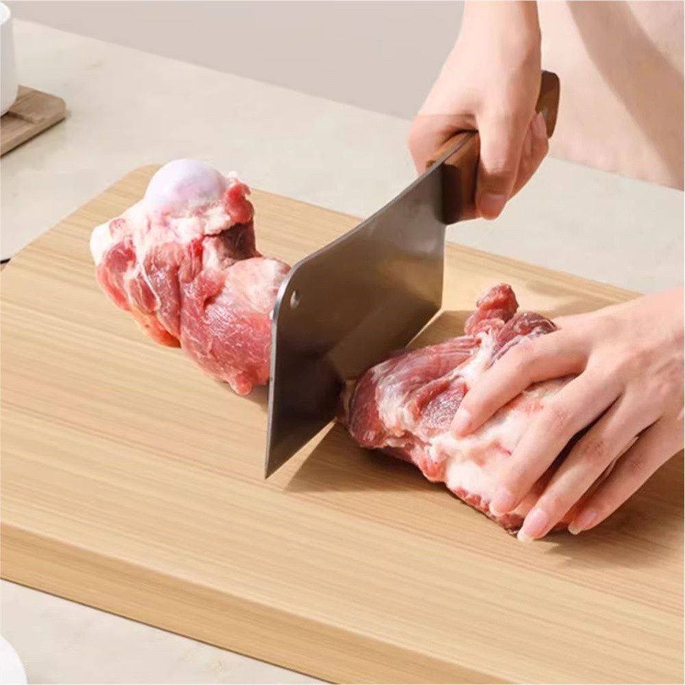 Hivelane Rubberwood Cutting Board with Aluminum Handle, 40 cm, C6055 - Image 4