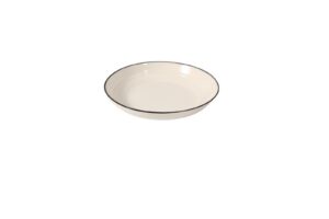 Hivelane 8-inch Double-Line Porcelain Soup Plate, C1468