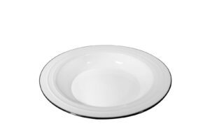 Hivelane 8.5-inch Double-Line Porcelain Soup Plate, C1633