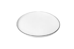 Hivelane 10.5-inch Double-Line Porcelain Steak Plate, C1634
