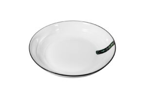 Hivelane 7-inch Double-Line Porcelain Rice Plate, C1658