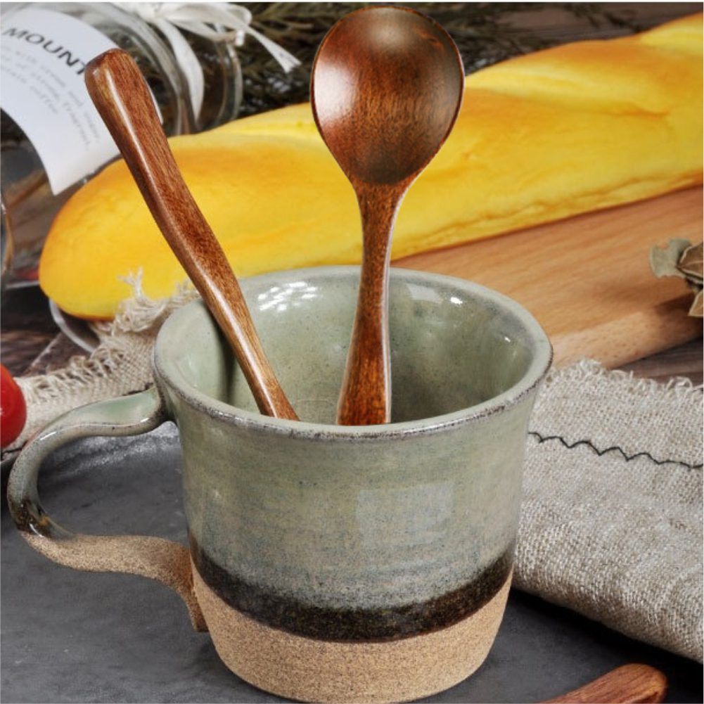 Hivelane Gourd-Handle Wooden Spoon, 14 cm, C1285 - Image 2