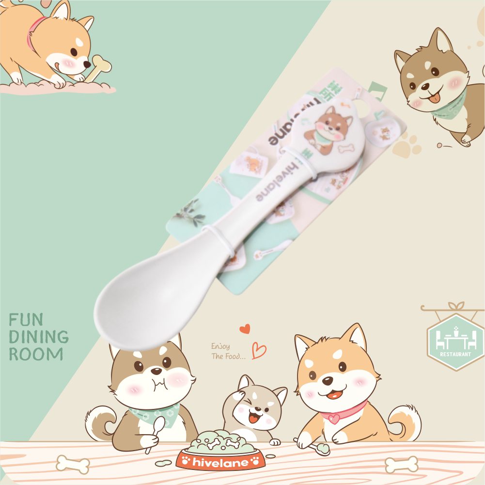 Hivelane Puppy Bamboo Fibre Child Large Spoon, C1711 - Image 2