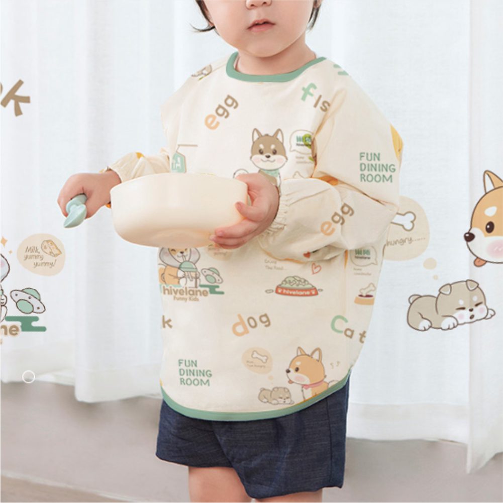 Hivelane Children’s Long-Sleeve Waterproof Smock Bib, C1767 - Image 2