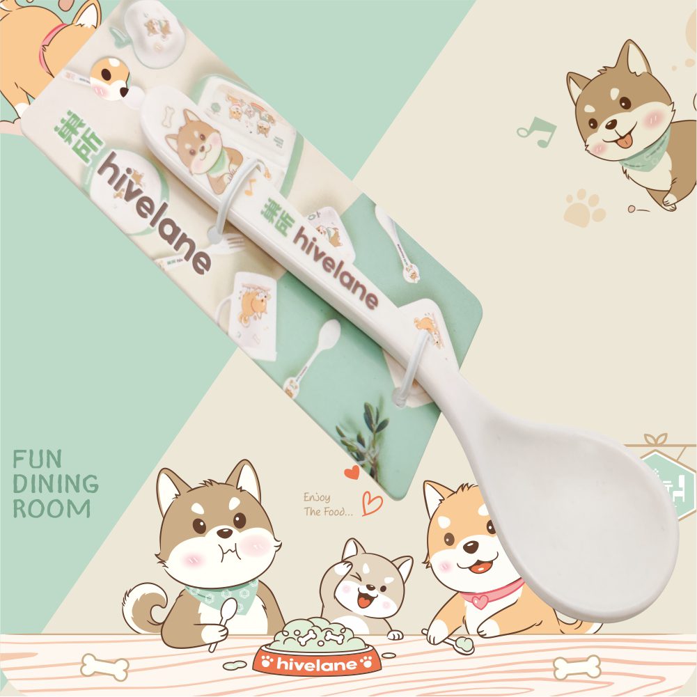 Hivelane Puppy Bamboo-Fibre Small Spoon, C1710 - Image 2
