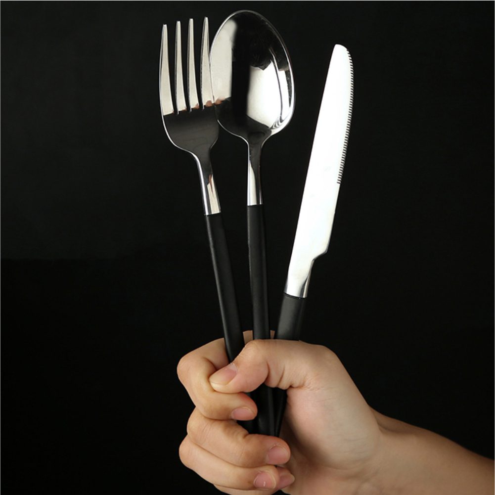 Hivelane Black Handle Dinner Spoon, C1258 - Image 2