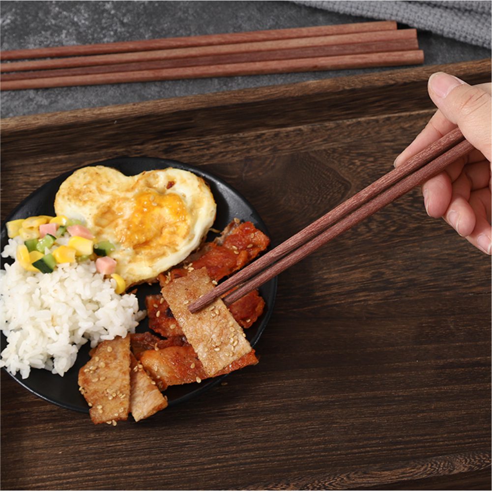 Hivelane Natural Red Sandalwood Chopsticks, 10 Pairs, C1698 - Image 3