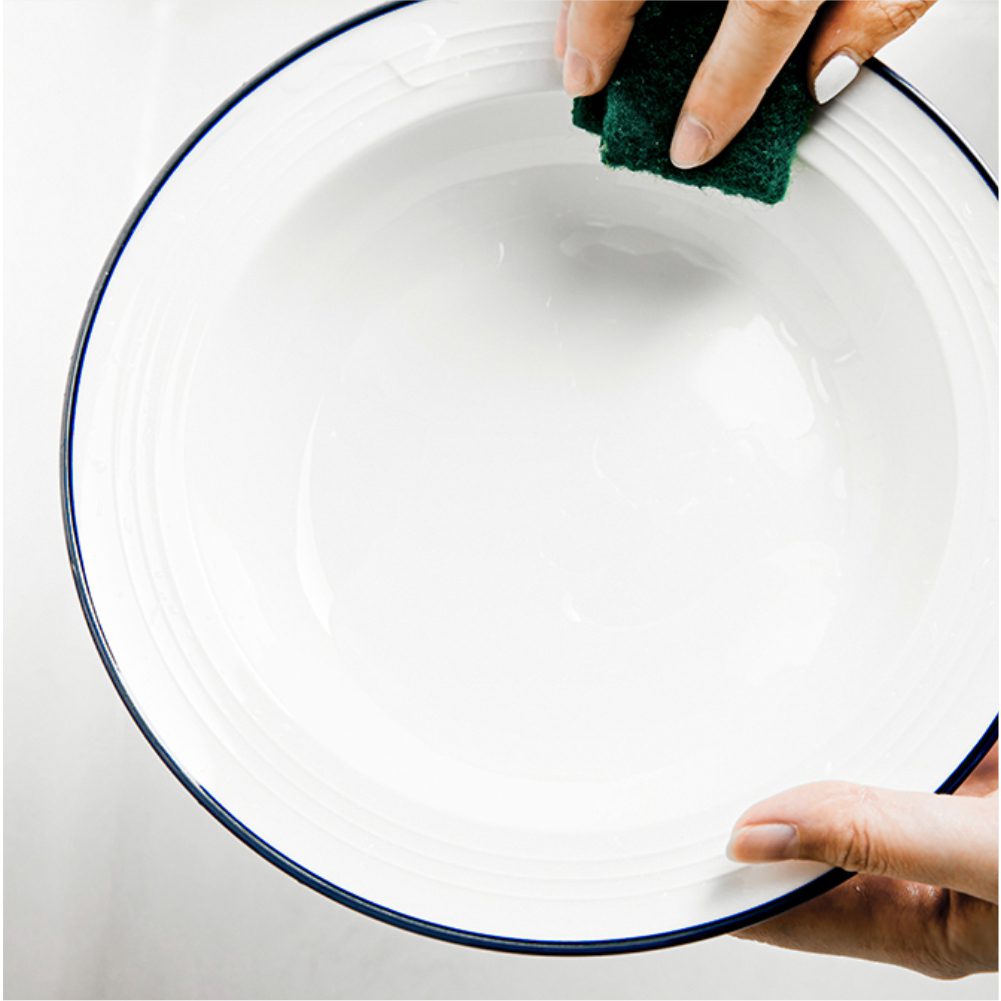 Hivelane 7-inch Double-Line Porcelain Rice Plate, C1658 - Image 3