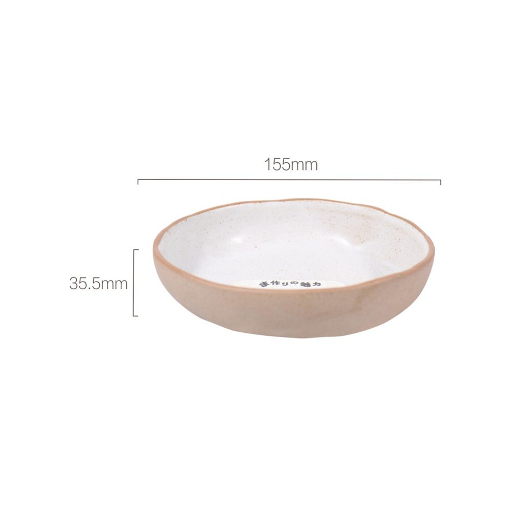 Hivelane Handmade Clay 6 in Plate, Milky White, C1741 - Image 5