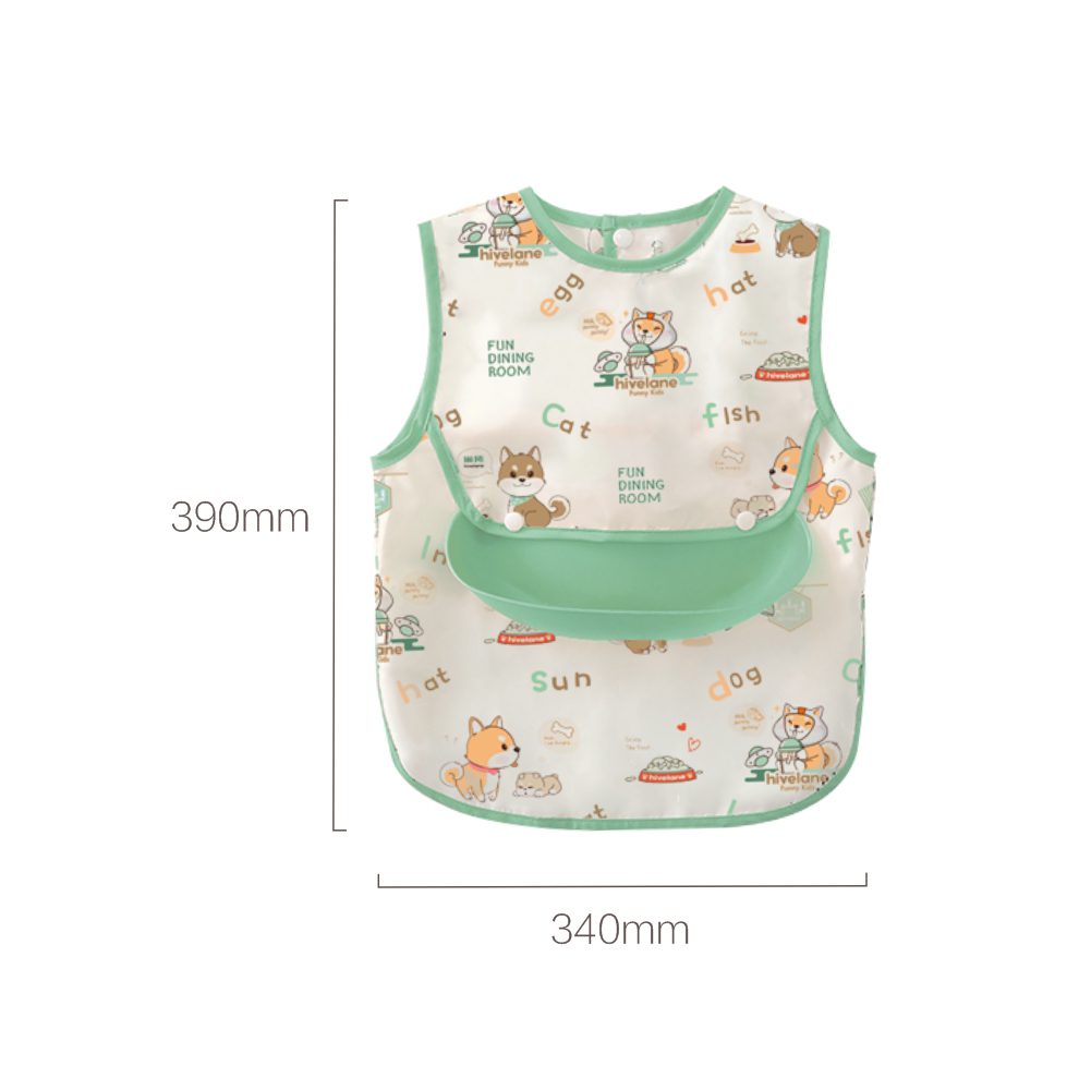 Hivelane Children’s Waterproof Bib with Silicone Pocket, C1768 - Image 5